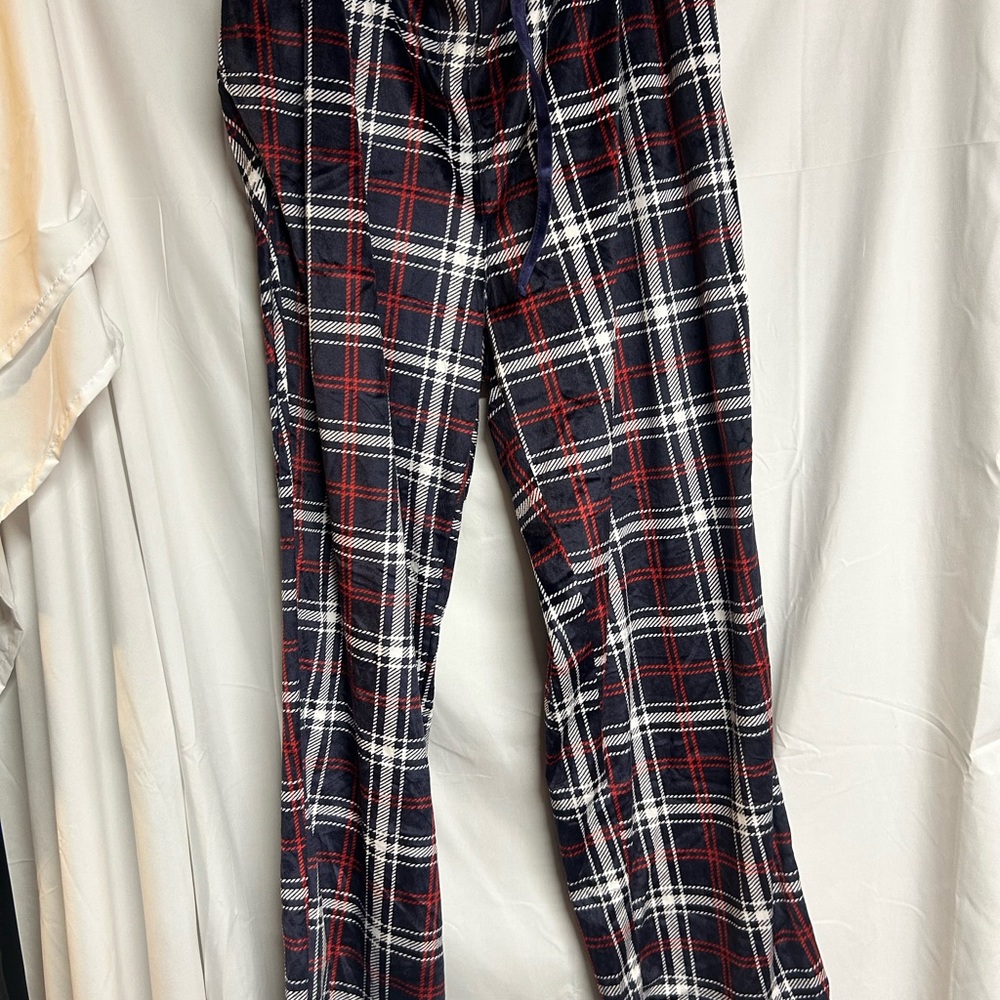 Red and Blue Sweatpants with Relaxed Fit